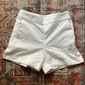 J Crew White Eyelet Shorts